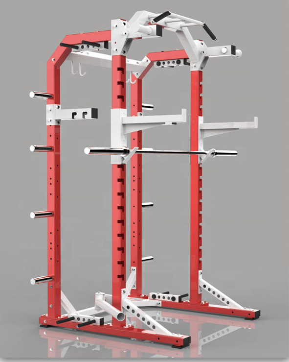 Commercial Multi-Function Steel Power Rack Gym Fitness Equipment with Pin Load Selection Machines