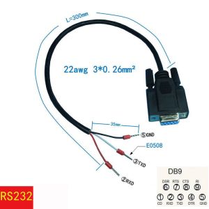 DB9 Female Connector RS232 Serial RXD TXD GND Port to 3-pin Terminals Exapansion