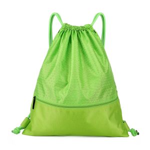 Custom Reusable Tropical Pull String Bag Drawstring Polyester School Bag For