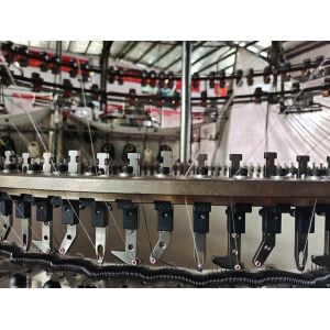 5.5KW Single Jersey Fleece Knitting Machine Three Thread Easy Operation