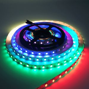 Cheap SMD 5050 SK6812 RGBW DC 5V 300LED 60LED / M 18W/M Dream Color Addressable Flexible LED Light Strips for sale