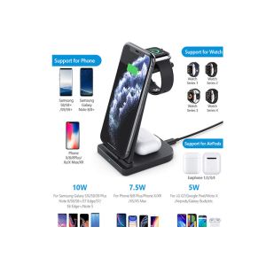 Detachable 15W 3 In 1 QI Phone Charging Station Wireless