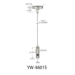 Side Exit Ceiling Attachment Linear Light Wire Suspension System With 4*4 Slider