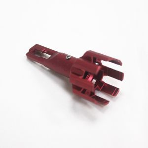 LED Light Aluminum CNC Machining Parts , Red Anodized CNC Machining Parts