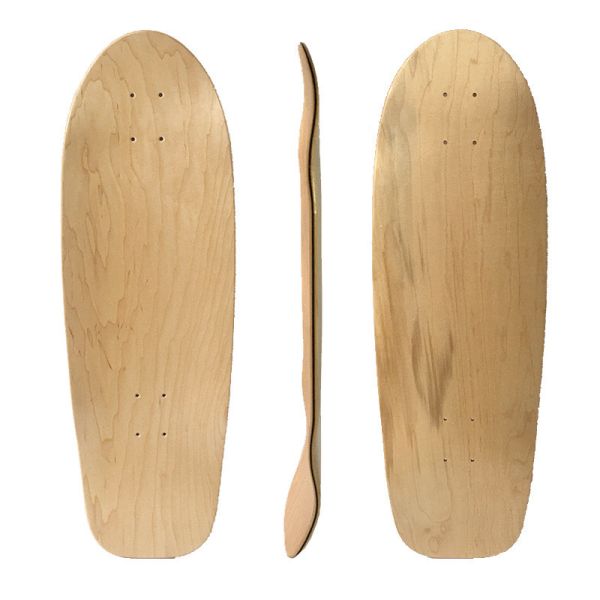 Quality 28inch Kick Shape Old School Longboard Skateboard Blank Decks Maple Wood wholesale