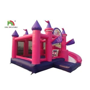 6m Inflatable Jumping Castle Large Multiplay Bouncy With Curve Slide