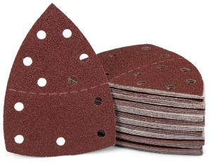 Cheap 100pcs Triangular Sanding Pads Hook And Loop Sanding Sheet For Wood for sale