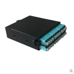 Black 1U 96 Port MPOFiber Patch Panel High Density Lightweight Silk Screen LOGO