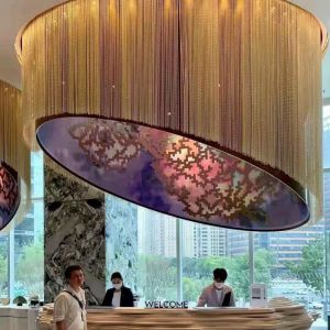 Versatile Rectangular Aluminium Chain Curtain Hanging Installation