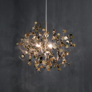 110V-240V Customized Pendant Lamp Rustproof Polished Chrome Chandelier Lights