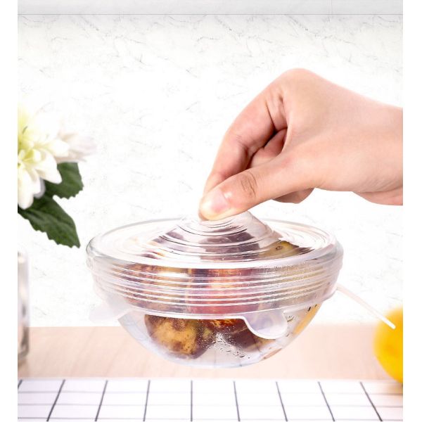 Silicone 6 Sets Bowl Cover Can Stretch Fruit Cling Film Kitchen Gadget Tools