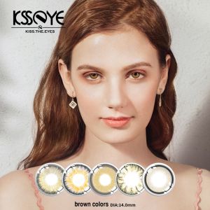 China Customized 14mm Natural Brown Colored Contacts Lenses For Cosplay on sale