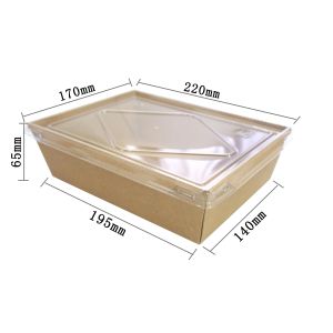 Chinese Take Away Packaging Folding Box Kraft Paper Food Container For Sushi And