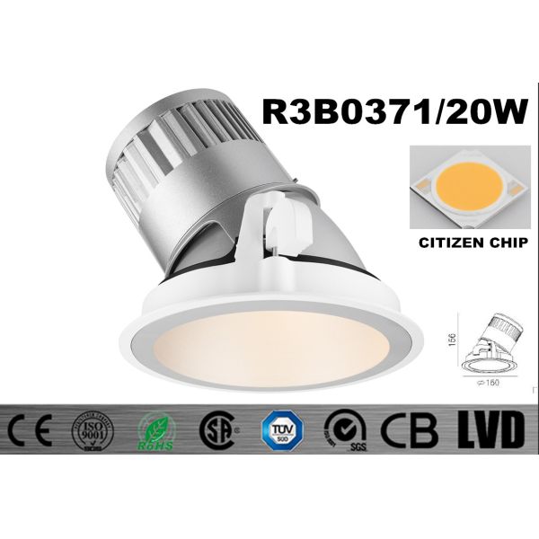 Quality Round 20 Watt LED Wall Washer Lights 2700K Dimmable Recessed LED Downlights wholesale