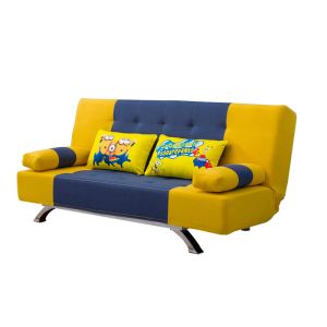 Cheap Gross Weight 28KGS Convertible Navy Yellow Home Sofa Bed for sale