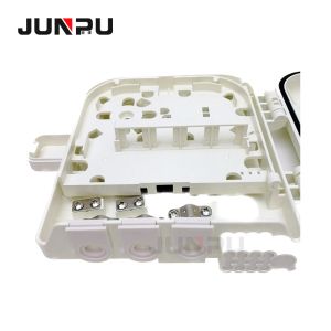 White 8 Core fiber optic distribution frame with SC adapter and pigtails