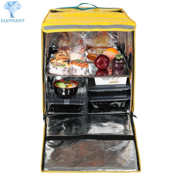 Quality 8-16 Hours Insulated Bike Delivery Bag Thermal Delivery Backpack Silk Screen Printing wholesale