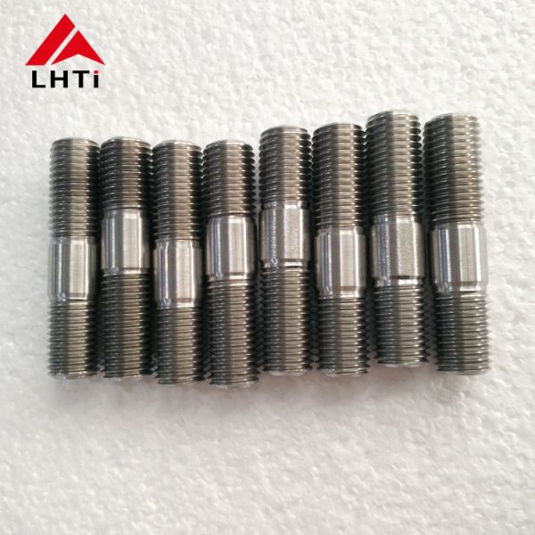 DIN 938 Gr2 Titanium Stud Bolt with DIN 934 Hex Nuts M14 M18 M20 CNC Machined
