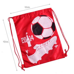 Full Side Printed Polyester Drawstring Backpack , Outdoor Gym Sports Backpack