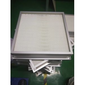 Cheap Mini-Pleated HEPA Air Filter with 1175x575x69mm Size, Less Than 200 Pa Initial Resistance and ULPA U15/U17 Standards for Cleanroom Terminal Filtration for sale