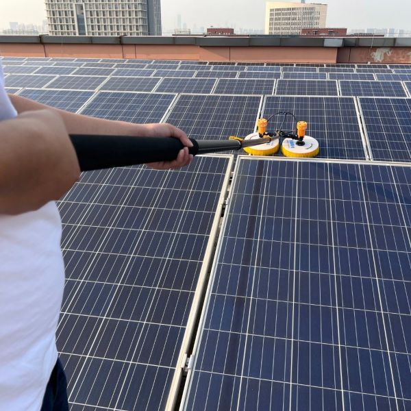 Quality Full Payment 7.5 Meter Solar Panel Cleaning Washing Pole with Double Head Cleaning Robot wholesale
