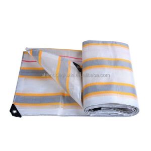 PE Coated Tarpaulin Stripe Rainproof Waterproof Moisture-proof Dustproof Sun