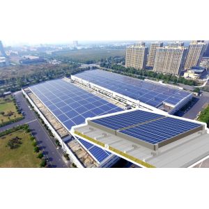 Photovoltaic Roof Panel with 1000mm Width and PU Rock Wool or PU Glass Wool Core