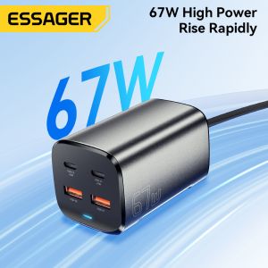 Dual USB C USB A PD GaN Chargers 67W ES-CD35 Series
