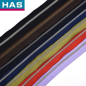 #10 #12 Brass Metal Zipper Auto Lock Zipper With Customizable Puller Type