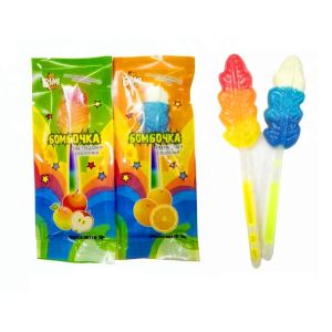 Beautiful Light Up Candy Leaf Shape Lollipop Lighting Stick Hard Candy