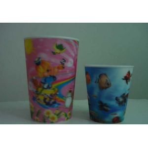 PLASTIC LENTICULAR OEM 3D Lenticular PP plastic cup communion cup with 3d flip