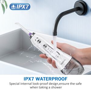 Cordless Water Flosser 3 Modes Dental Teeth Cleaner with USB Charging IPX7