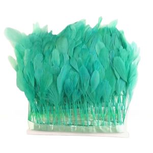 Customized Stripped Coque Feather Fringe Trim with Dyed Pattern