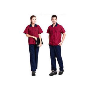 Red Color Professional Industrial Work Uniforms Good Hygroscopic For Engineers