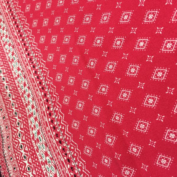 Quality Fashion Printed Rayon Fabric 105 - 110gsm Plain Style With 54/55" Width wholesale