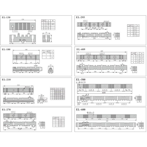 EL295 DMC Busbar Clamp Supports SMC Marble Copper