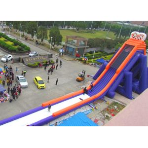 Large And Long Inflatable Triangle Dry And Wet Slide With 0.55 mm PVC Tarpaulin