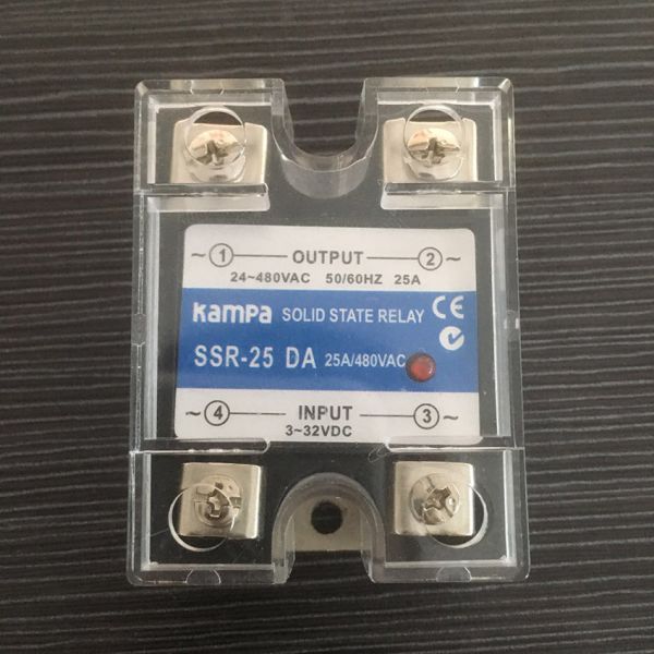 Quality DC To AC 25A SSR (SSR-25DA) / Solid State Relay Single Phase SSR 25A Input 3-32VDC control Output 24-480VAC Relay(SSR-DA) wholesale