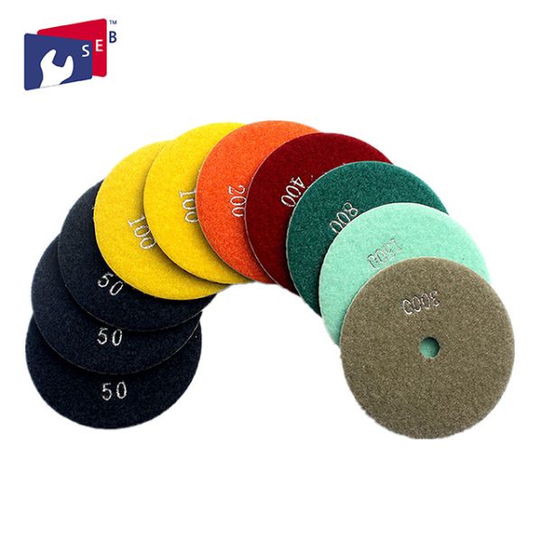 8 Step Diamond Marble Polishing Pads , Premium Granite Polishing Pads