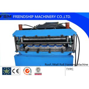 Cheap Zinc And Color Steel Roof Roll Forming Machinery 0.3mm - 0.8mm With 15m/min for sale