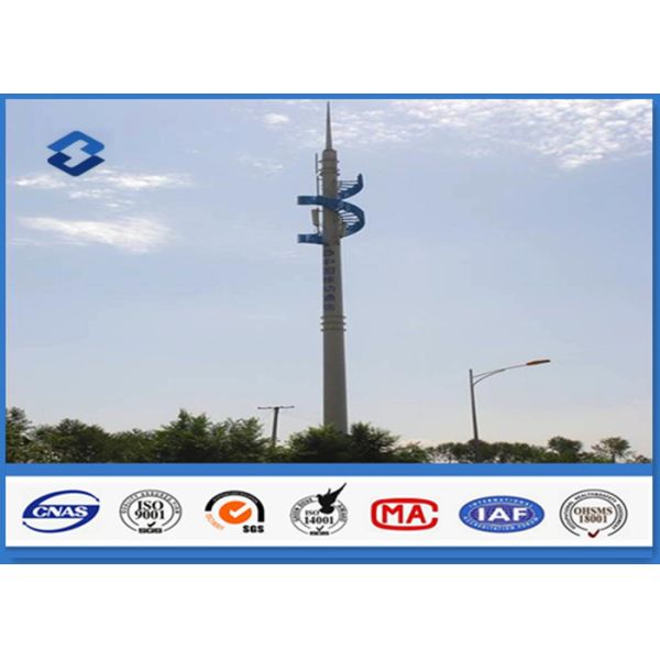 Quality Steel Conical Self Supporting Telecommunication Pole With Climbing Ladders wholesale