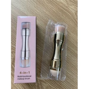 Double Side Retractable Travel Makeup Brushes Set 4 In 1 Aluminium Ferrule