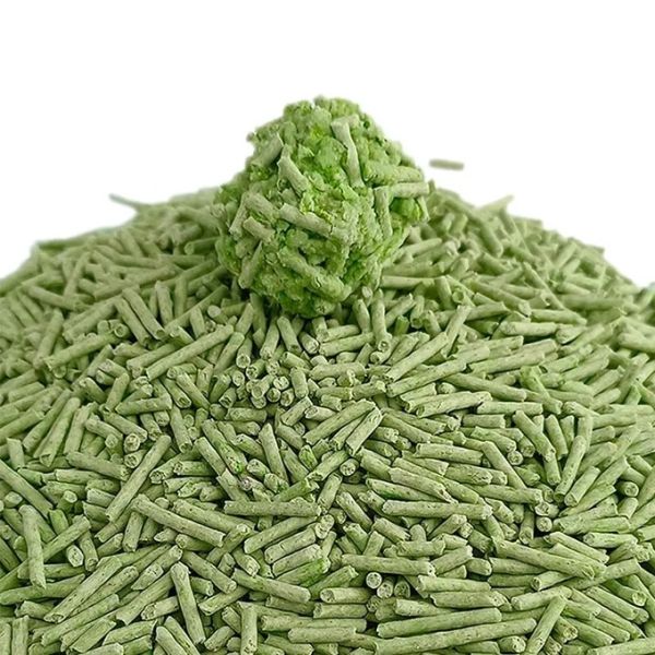 Wholesale Price 100% Plant-Based Tofu Cat Litter Sand Green Tea Scent Flushable Customizable Packaging Biodegradable Excellent Water Absorption Odor