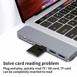 7-in-1 USB C Hub for 2016/2017/2018 MacBook Pro 13” and 15”,USB C Adapter with