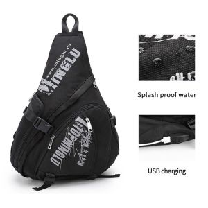 Factory wholesale student fashion USB charging custom messenger bag waterproof
