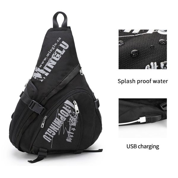 Factory wholesale student fashion USB charging custom messenger bag waterproof