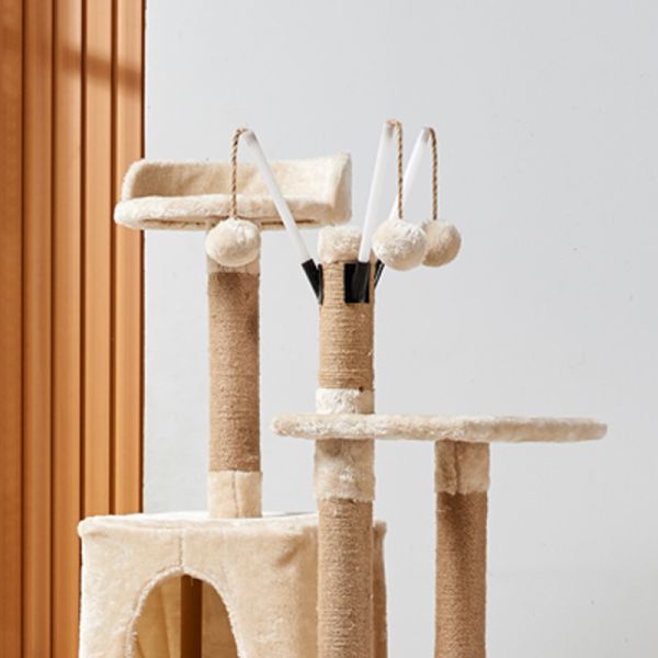 Maximize Your Cat's Playtime Wall Mounted Cat Scratching Post with Multi Level