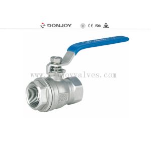 2 Peice female industrial Ball valve With ISO mound and handle , BSP Thread