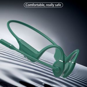 Green Headset Earphone Headphone Open Ear Sports Wireless Bluetooth Headset Bone