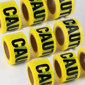 Custom Printed Caution Barricade Safety PE Roll Non Adhesive Warning Tape